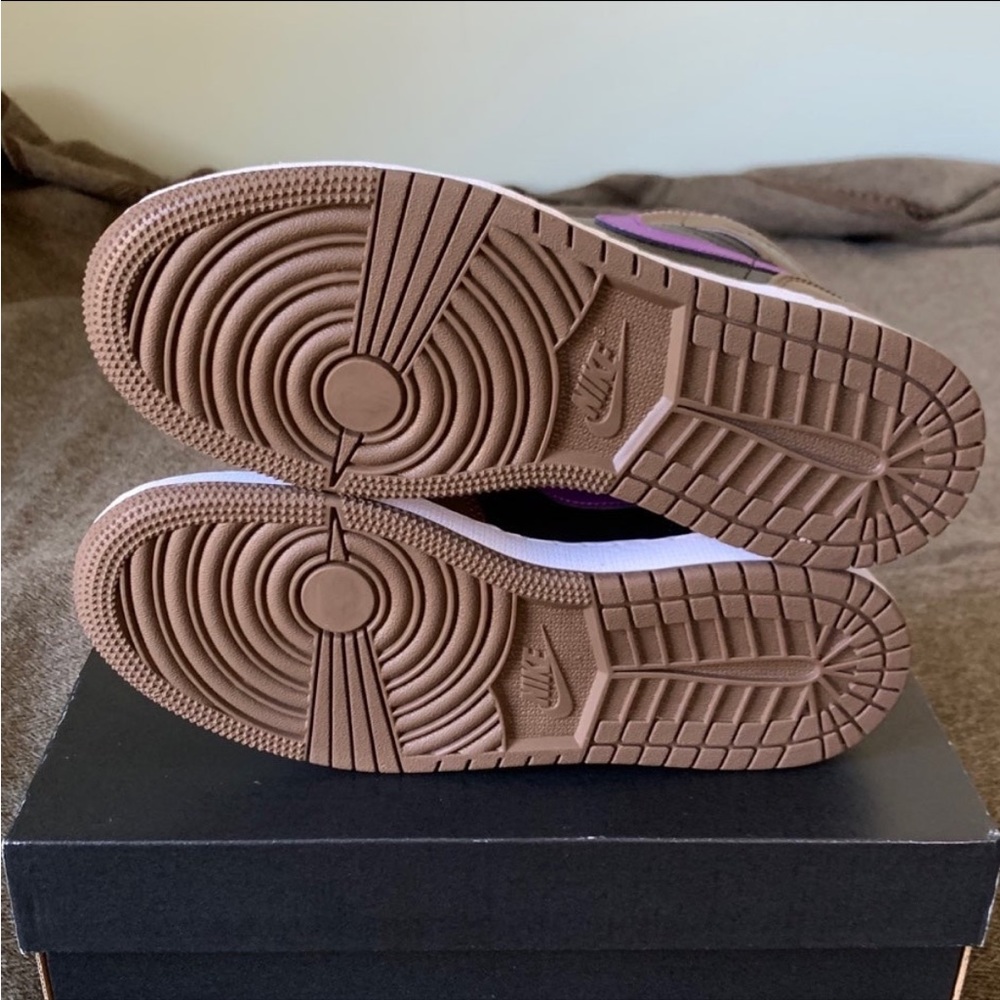 Jordan Mid-Top Sneakers Brown Black Purple - Picture 11 of 13